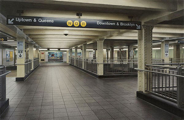 超现实画作：比相机拍摄更真实的纽约地铁(图4)