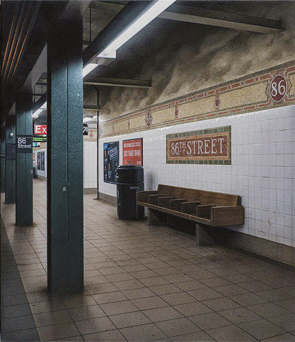 超现实画作：比相机拍摄更真实的纽约地铁(图6)